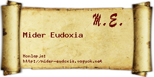Mider Eudoxia névjegykártya
